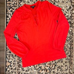 Ralph Lauren Red Peasant Blouse